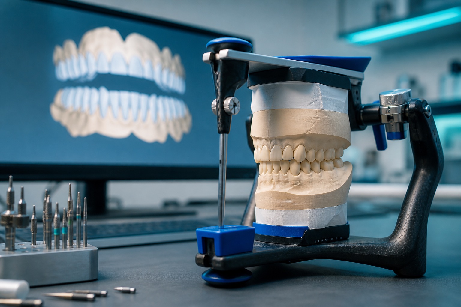 Modele dentare montate digital pentru verificarea relației ocluzale